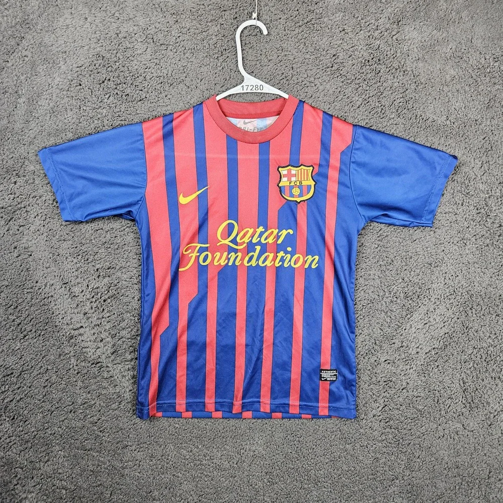 Nike Qatar Foundation‎ Jersey Kids Large Fabregas FC Barcelona Soccer